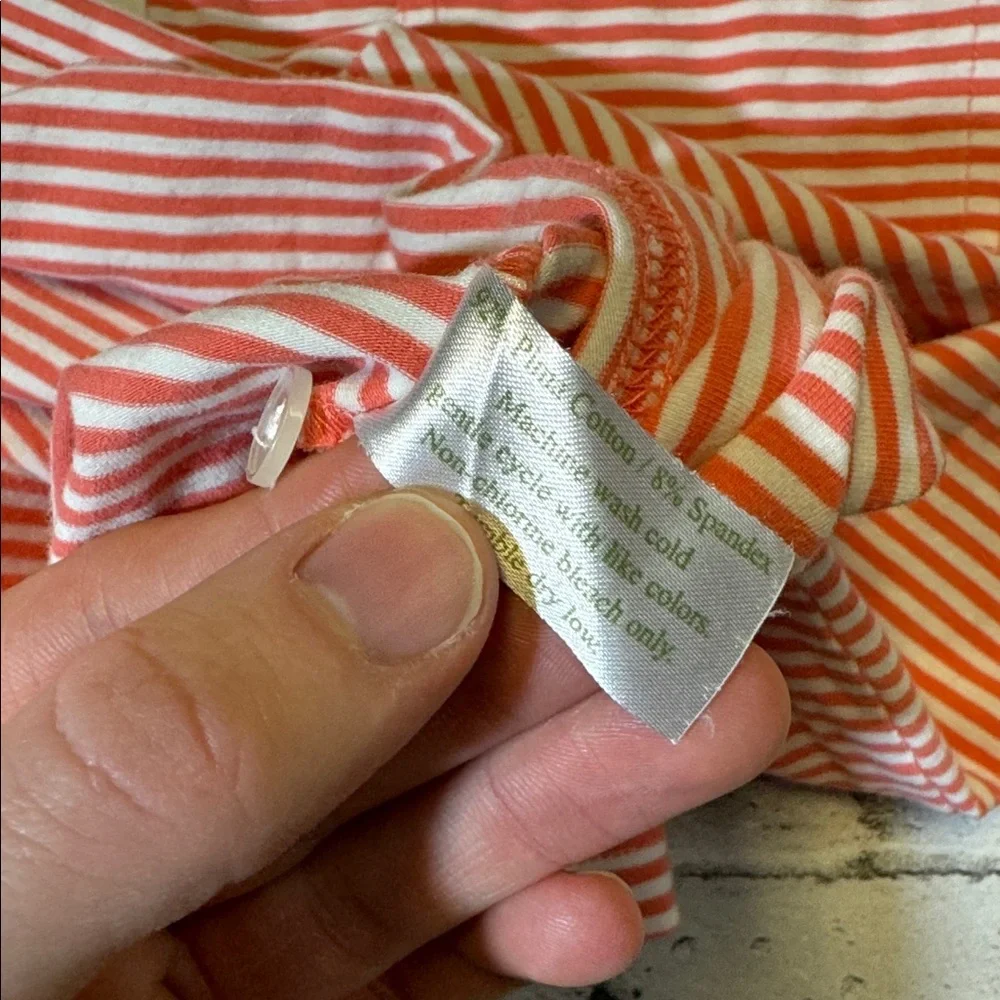 Criquet mens L Large pink white stripe cotton blend golf polo shirt EUC - Picture 5 of 5